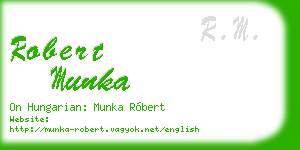 robert munka business card