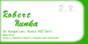 robert munka business card